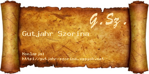 Gutjahr Szorina névjegykártya